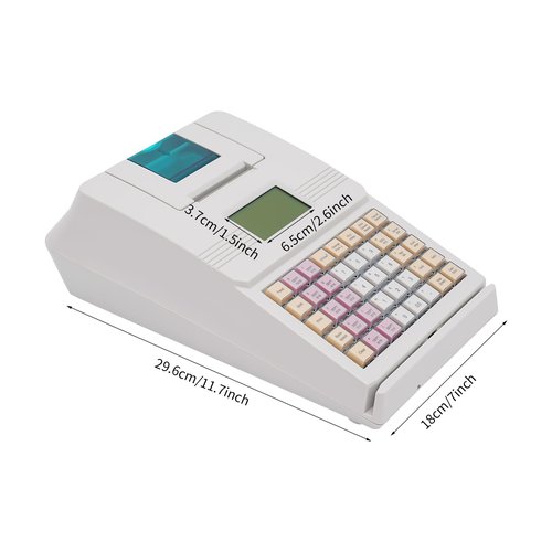 Electronic Cash Register, Menu Based Control System Cash Register with Printer, 40 Keys Electronic Cash Register for Supermarkets, Wholesale Markets, Convenience Stores