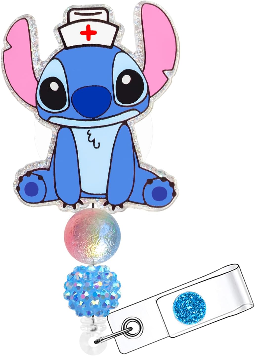 Skiennix Nurse Badge Reel - Cute Retractable ID Holder with Swivel Clip | Funny RN Design in Blue