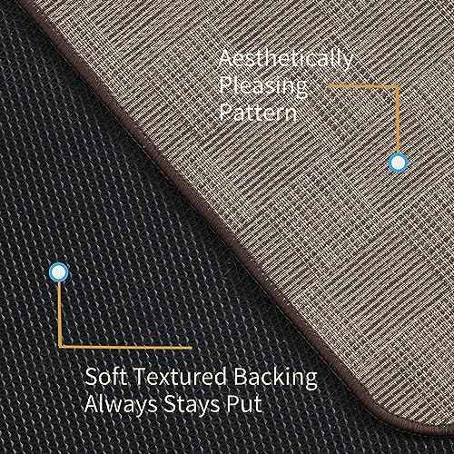Chair Mat for Hardwood & Tile Floor, 36" x 48" Heavy Duty Office Chair Mat for Rolling Chairs, Anti Slip, Non-Curve, Floor Protector for Home Office, Brown Square