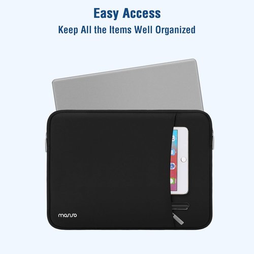 MOSISO Laptop Sleeve | 13-13.3 Inch Neoprene Case for MacBook Air/Pro & More - Black