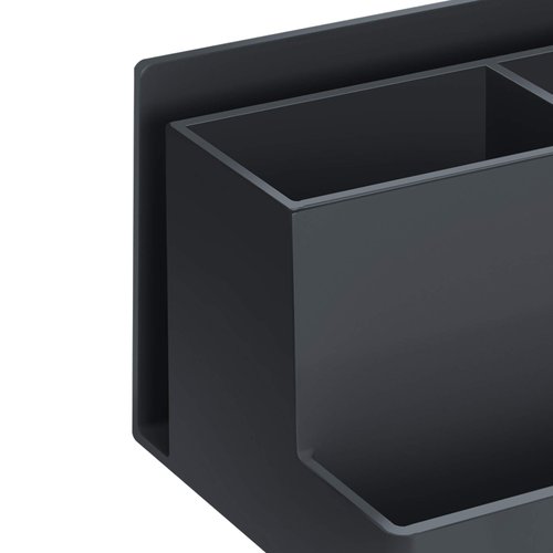 Acrimet Desktop Organizer - Multi Organizer Caddy Holder for Office, Home and School use (Plastic) (Black Color)