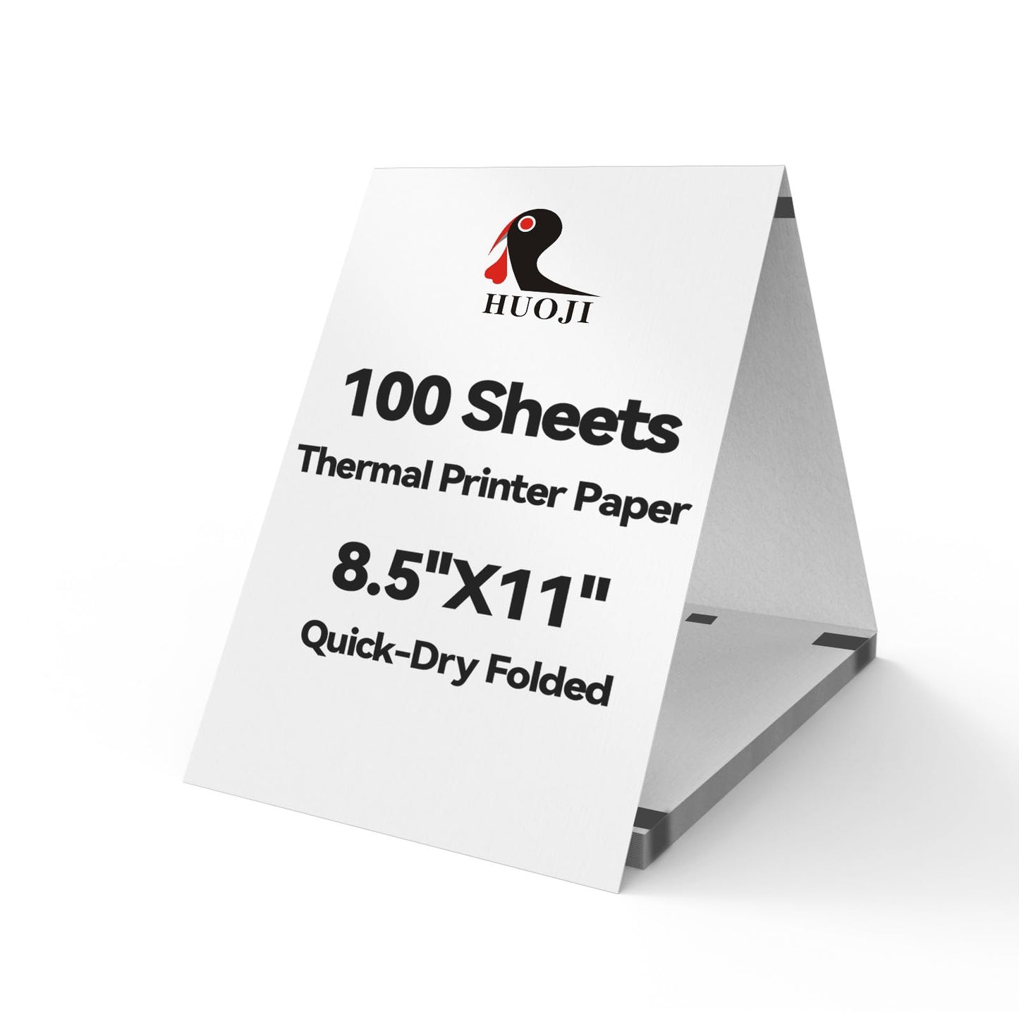 Inkless Printer Paper 8.5 x 11, HUOJI US Letter Size Thermal Printer Paper, 100 Sheets Thermal Printing Paper Compatible with M834, A285M Portable Printer