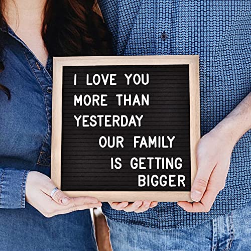 Veskaoty Black Felt Letter Board 10x10 Inch with 294 Letters & Symbols