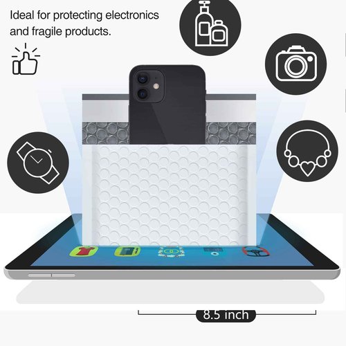 UCGOU Bubble Mailers 12x16 Inch 40 Pack Usable Size 12x15 Inch Large Padded Envelopes White Waterproof Packaging Bags for Shipping Self Seal Strong Adhesion Envelopes for Jewelry Makeup Supplies
