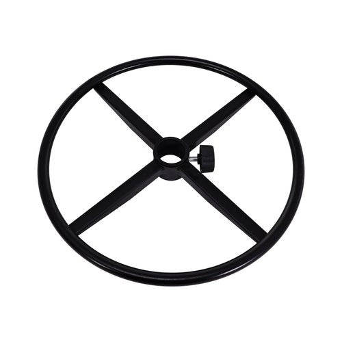 Frassie 17.7 inch Metal Chrome Office Stool Foot Rest Ring, Black Studio Drafting Chair Footrest Ring (Black)