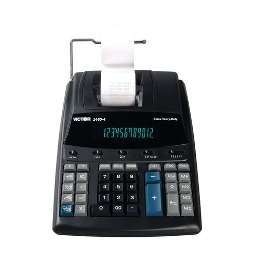Victor 1460-4 12 Digit Extra Heavy Duty Commercial Printing Calculator