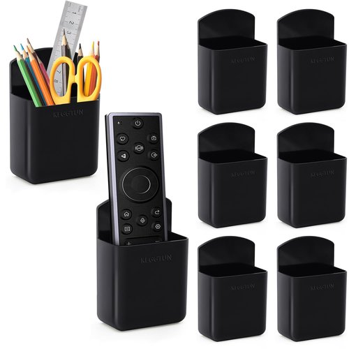 TKGKHK Remote Control Holder Wall Mount, TV Remote Holder Wall Mount, Marker Holder, Tool Organizer for Whiteboard Refrigerators Carport (3M Self-adhesive, 8PCS)