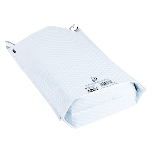 Duck Brand #2 Gusseted Self Seal Poly Bubble Mailer Lined with Bubble Cushioning for Shipping and Mailing, White, 8.5 In x 11 In, 100 Pack (287992)