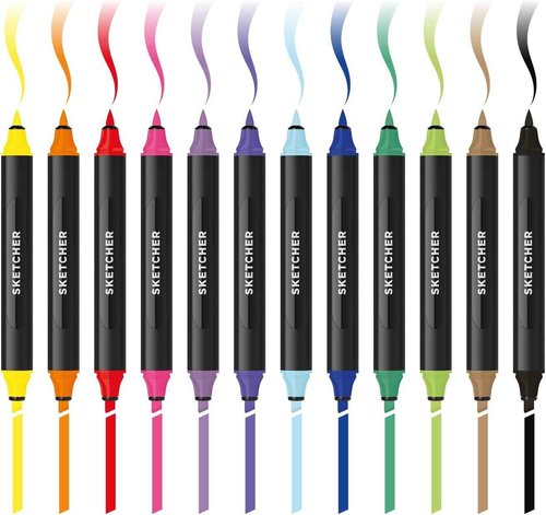 MOLOTOW™ Dual-Tip Sketcher Set 12-Marker Set, Main Kit 1
