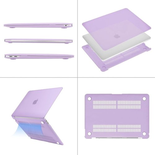 MOSISO MacBook Air 13-Inch Case - Durable Hard Shell Cover & Keyboard Protector | Light Purple