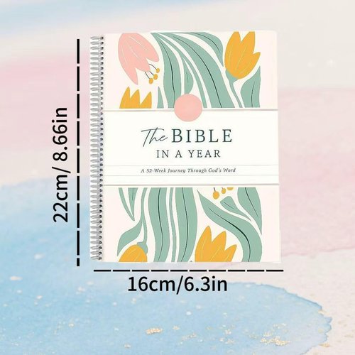 The Bible in a Year A 52-Week Study Through Gods Word Spiral Bible Study Guide 52-Week Women's Bible Study Plan（A4 Size）A Gift for Christians