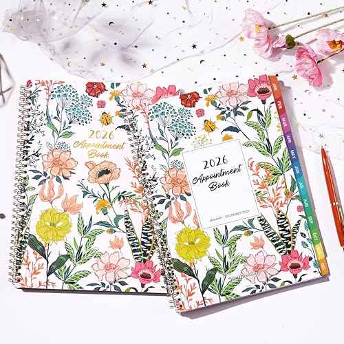 2026 Appointment Book/Planner - 2026 Daily Hourly Planner, Jan 2026 - Dec 2026, Weekly Appointment Book, 8.5" x 11", 30-Minute Interval, Lay-Flat, Tabs, Ample Space with Notes £¦ To-Do Lists