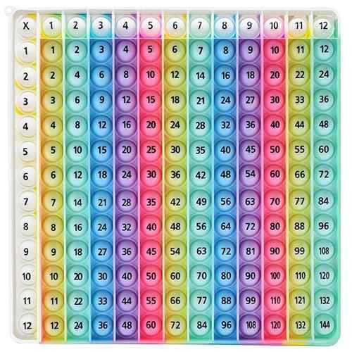 AK-SHIP ?Multiplication Table Learning Chart, 12X12 Multiplication, Design Number Fidget Math Toy for Teachers and Students to Create Various Mathematical Operations, Fidget Learning Math Games