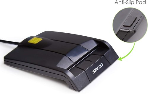 SAICOO Type C Smart Card Reader - DOD Military USB-C CAC Reader for Windows & Mac OS X