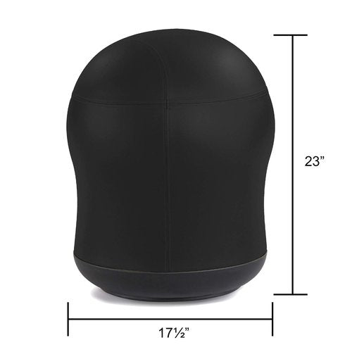 Safco Zenergy Swivel Ball Chair, Anti-Burst, Vinyl Exercise Ball Chair for Home, Office & Classroom, Ideal for K-12, Supports Active Seating, Black Vinyl