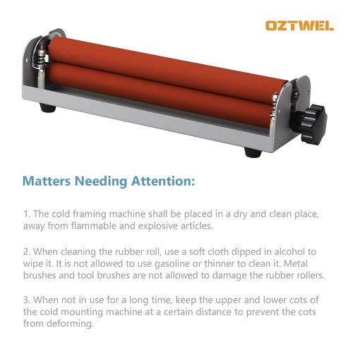 Oztwel Manual Cold Laminator, 12 Inch A4 Laminating Machine - Cold Press Laminator