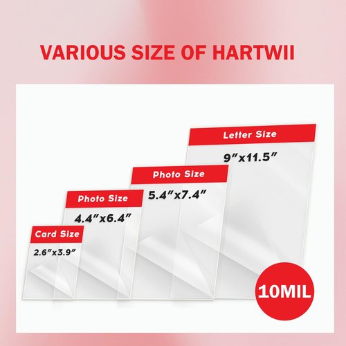 HARTWII 25 Pack Self-Sealing Laminating Pouches 4x6 Inch,10 Mil Self Adhesive Lamination Pouches,Waterproof Photo No Heat Laminating Sheets No Laminator Machine Need