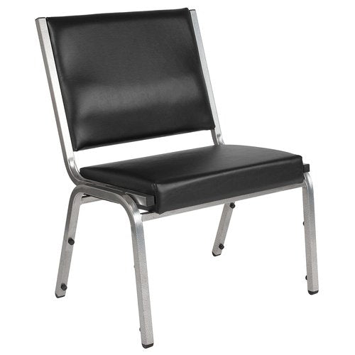 Flash Furniture HERCULES Series 1000 lb. Rated Black Antimicrobial Vinyl Bariatric Medical Reception Chair