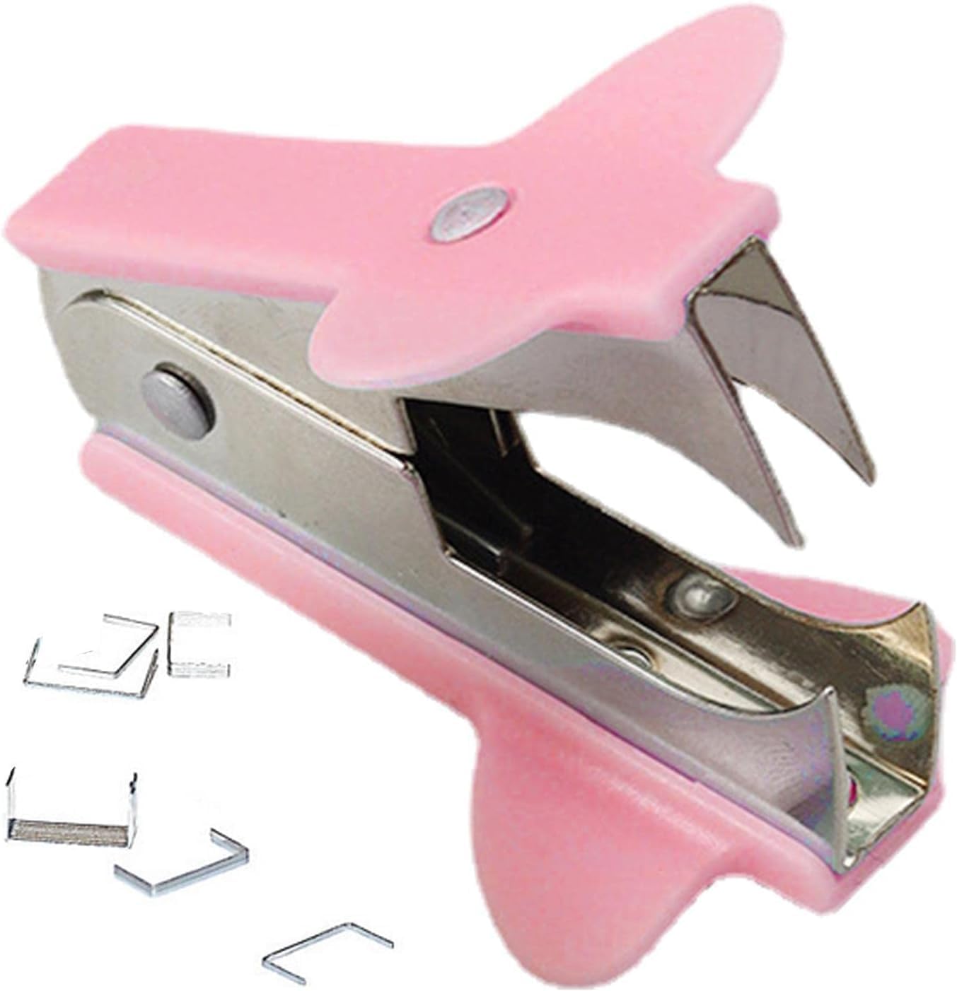 Skiennix Pink Staple Remover Tool - Professional Grade Non-Slip Handle for Office & Home Use
