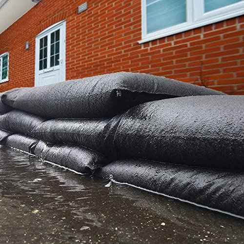 PIG Water Barrier - Sandless Sandbags for Flooding - 5 Pack - 24" L x 12" W x .25" H Water Diverter - PM50415