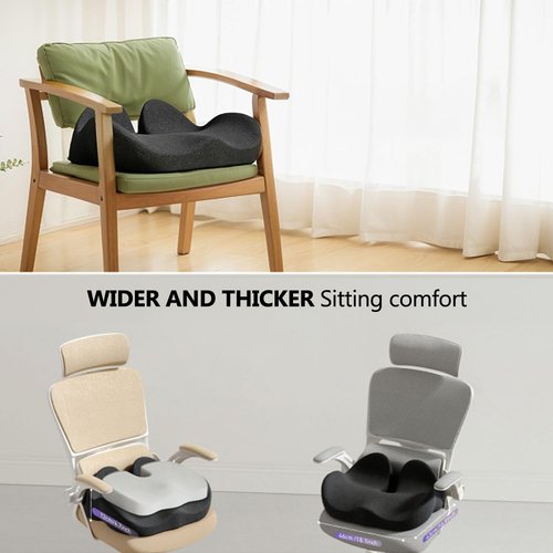 TOOPONE Large Seat Cushion for Office Chairs,Tailbone Pain Relief Butt, & Coccyx, Hip, Pressure & Sciatica Relief,Office Chair Cushion & Car Seat