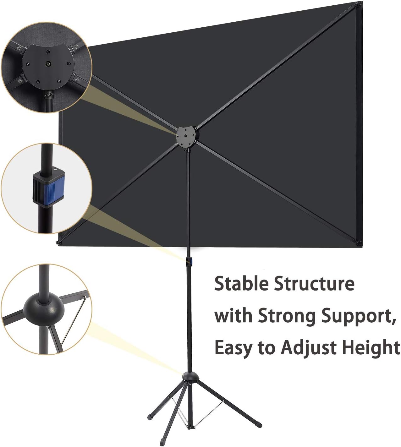 Skiennix Portable Projector Screen - 80 Inch 16:9 Outdoor Movie Screen | Lightweight & Easy Setup