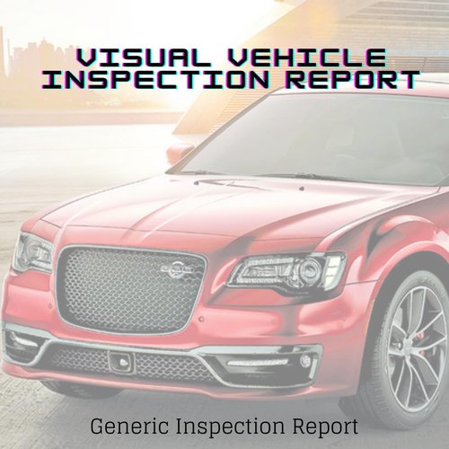 Visual Vehicle Inspection Report 2 Part Carbonless Vehicle Checklist (Generic) - General Vehicle Checkup Report - 8-1/2"×11" Snap-Out - White, Canary (Pack of 250)
