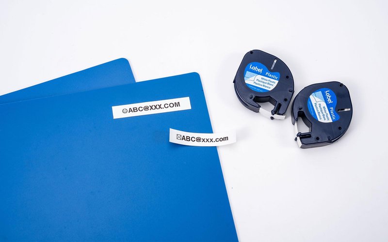 Compatible with Dymo LetraTag Label Maker Refills 91331 Plastic White Tape 12mm x 4m (1/2" x 13'), for Labeler Letra Tag 200B, LT 100T 100H Plus, 5-Pack Label KINGDOM Cartridges