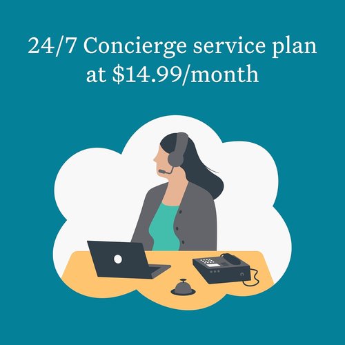 Ooma Telo Cordless Phone Service Bundle - Clarity XLC3.4+ | 24/7 Concierge, Call Blocking, Address-Based 911