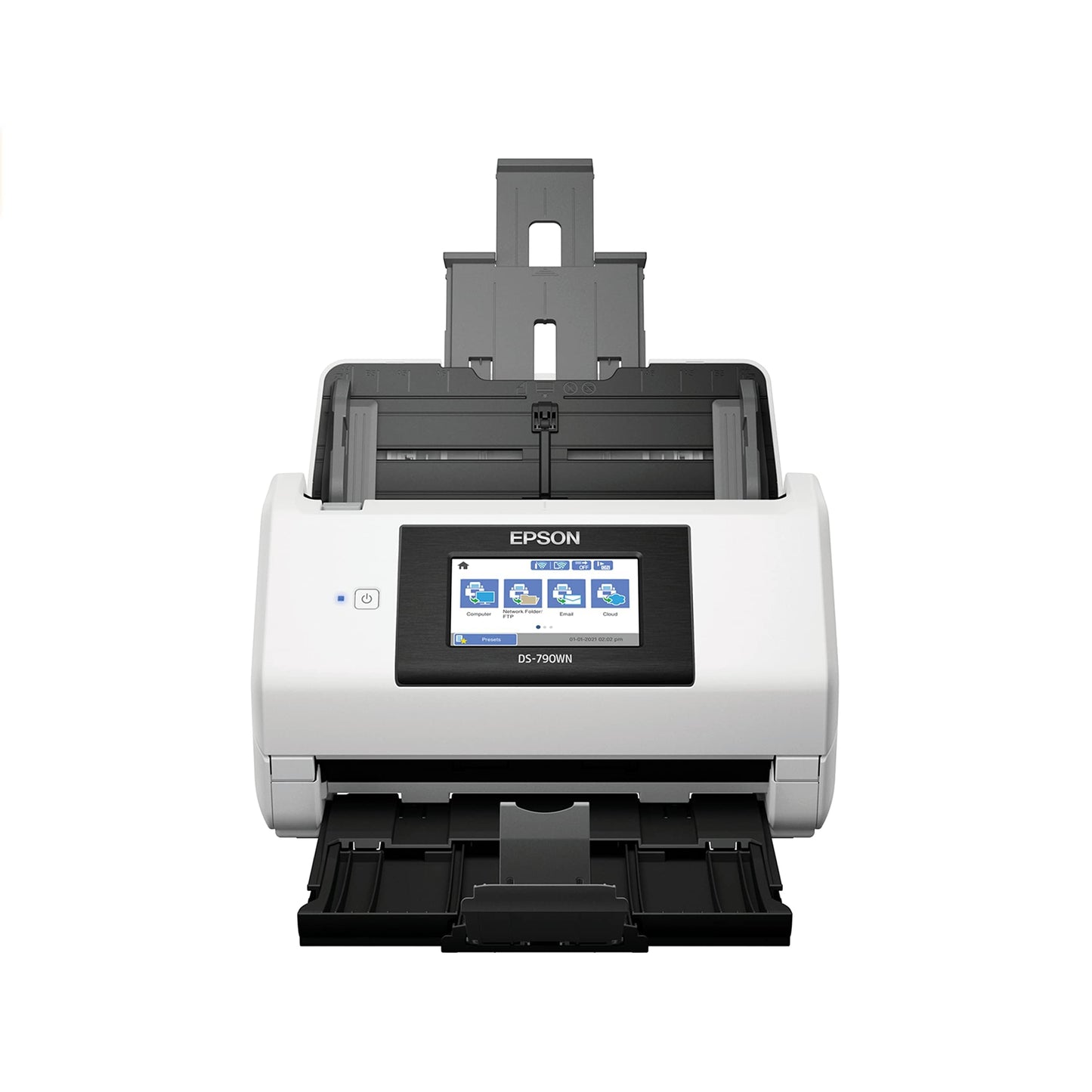 Epson DS-790WN Wireless Network Color Document Scanner for PC and Mac with Duplex Scanning,Computer-Free Function, 100-page Auto Doc Feeder (ADF) and 4.3" Colorful LCD Touchscreen