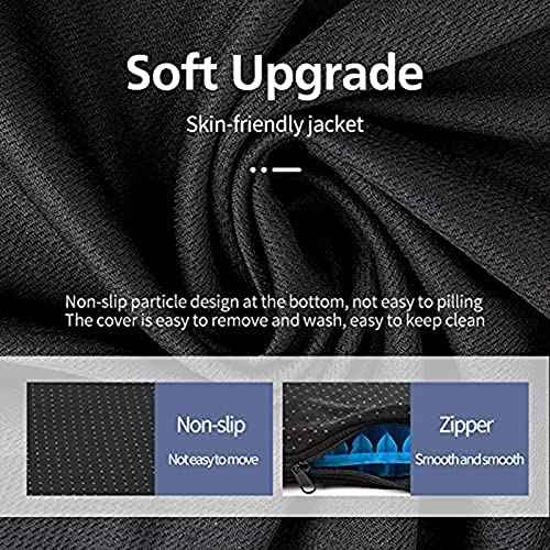 Gel Seat Cushion, Jumbo&Thick Gel Cushion Chair Pads with Non-Slip Cover for Home Office Car Seat Wheelchair, Soft Breathable Honeycomb Seat Pads for Relieve Hip Pain, Blue 20x20x1.9inch