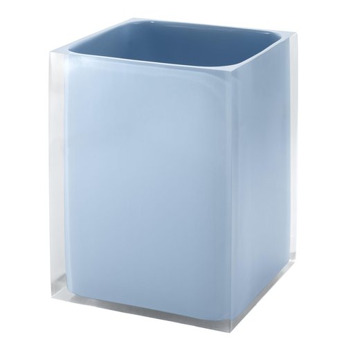 IZOD - Wastebasket, Decorative Trash Can, Durable, Dorm Room Essentials, Modern Home Decor (Marina Collection, Blue)