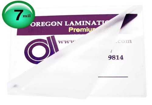 Oregon Lamination Heat Activated Laminating Pouches IBM Data Card, 7 Mil 2 Sides, 2-5/16” x 3-1/4” (59mm X 83mm x 175um Thick x 2 Sides) [pk of 500] for up Thru 2-1/16” x 3” Sheets, Clear Gloss