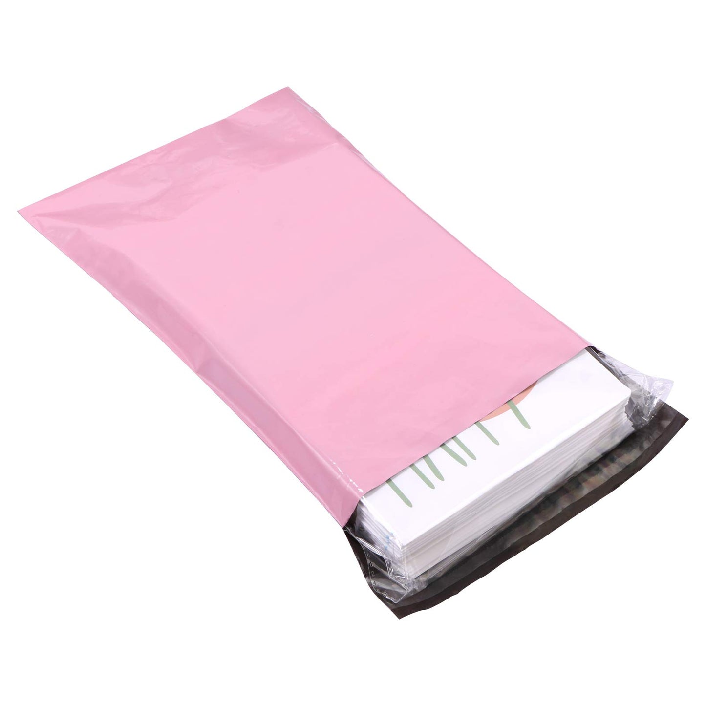 Teqooza 10 x 13.6 inch Pink Poly Mailer Envelopes Shipping Bags with Self Adhesive Strip, Waterproof and Tear-Proof Postal Bags, Pack of 30