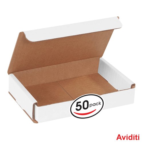 Aviditi Shipping Boxes Small 6"L x 4"W x 1"H, 50-Pack | Corrugated Cardboard Box for Packing, Moving and Storage