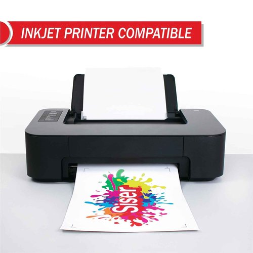 SISER EasyColor DTV 8.4'' x 11'' Sheets - Inkjet Printer Compatible Heat Transfer Vinyl (25 Sheets)