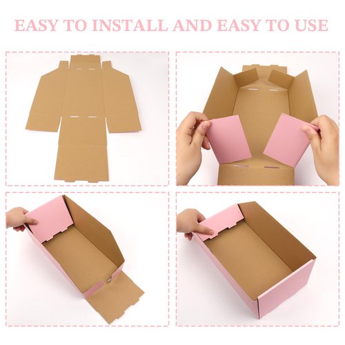 DERZIFUN Cardboard Storage Bins 30 Pack, 12x6x4.5inch Pantry Bins for Parts, Snacks, Bottles, Cans