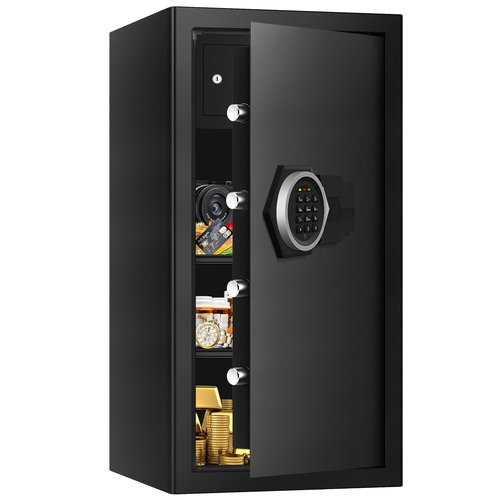 6.1 Cu ft Extra Large Home Safes Fireproof Waterproof, Anti-Theft Money Safes, Fire Safe Box With Digital Keypad & Lock Box and Led Light, Fireproof Box for Home Money Documents Valuables