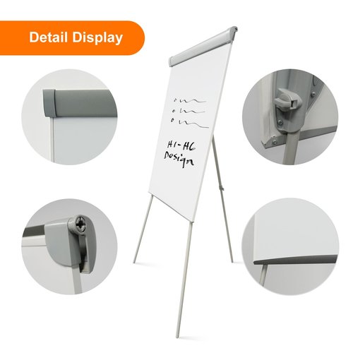 Magnetic Dry Erase Whiteboard Easel, 36 x 24 Inches Height Adjustable Stand White Board for School Classroom or Office or Teaching at Home