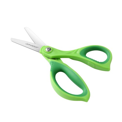 JARVISTAR 5.5" Kids Scissors, Student Scissors with Comfort Grip, Left & Right Handed Blunt Safety Scissors, Children Scissors with Cover for School Teachers Toddlers Craft Art Supplies, 24 Pack