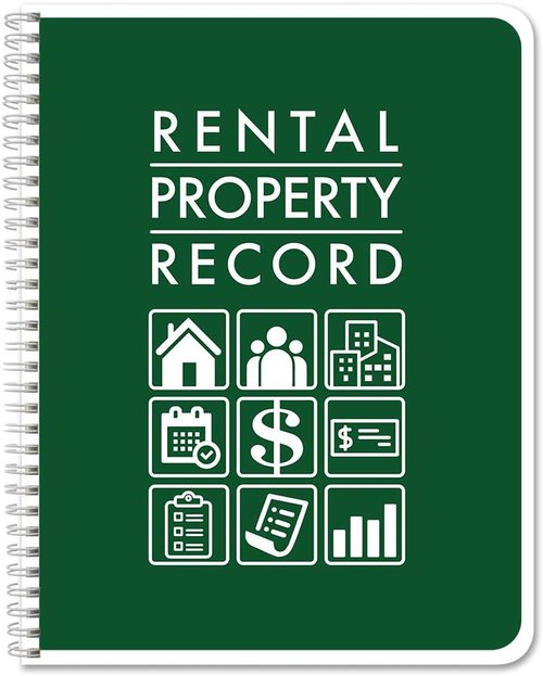 BookFactory Rental Property Record Book - 100 Pages Wire-O Log for Landlords | 8.5'' x 11'' Size