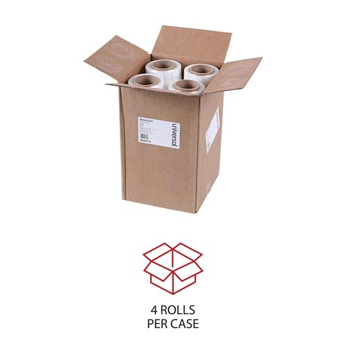 Universal High-Performance Handwrap Film, 18" x 1,500 ft, 12 mic (47-Gauge), Clear, 4/Carton