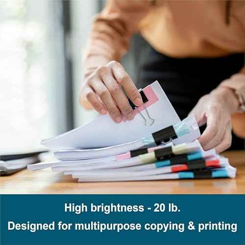 Multipurpose Copy & Printer Paper, Letter Size 8.5" x 11", 20 lb, 92 Bright, White, 500 Sheets/Ream, 8 Reams (4,000 Sheets Total)