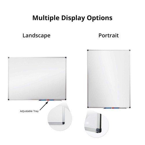 Dex Board 36 x 24 inch Magnetic Dry Erase Board, DexBoard Mall-Mounted Aluminum Frame White Board with Pen Tray, Dry Erase Marker Whiteboard for Office, School and Home Usage