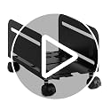 Mount-It Adjustable Heavy-Duty Computer Tower Stand with Lockable Wheels
