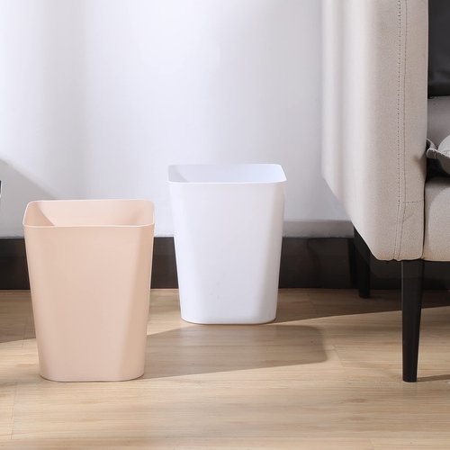 Amyhill 10 Pcs Square Plastic Trash Can Wastebasket Small Garbage Can Waste Basket for Bathroom Office Kitchen Living Room Bedroom Home Under Desk(Multicolor)