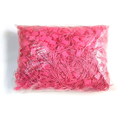 1000 PCS Hang Tag String Snap Lock Pin Loop Tie Fasteners,Polyester String Pink Hanging String Pink String Hang Tag String Fastener Hook Ties Easy and Fast to Attach
