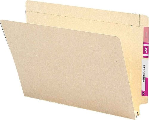 Smead End Tab File Folder, Reinforced Straight-Cut Tab, 1-1/2" Expansion, Legal Size, Manila, 50 per Box (27275)