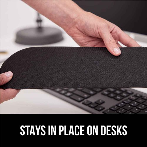 Gorilla Grip Chair Desk Mat and Wrist Rest, Chair Mat Size 36x48, Plastic Computer Mat for Carpet, Wrist Rest Includes Mousepad Rest in Black, Stain Resistant, 2 Item Bundle