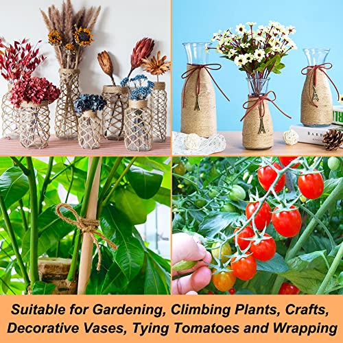 Vivifying Jute Twine 328 ft, 3mm (Brown) Garden Knot String for Tomatoes, Climbing Plants & Gift Wrapping - 1pc